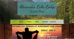 Desktop Screenshot of alexanderlakelodge.com